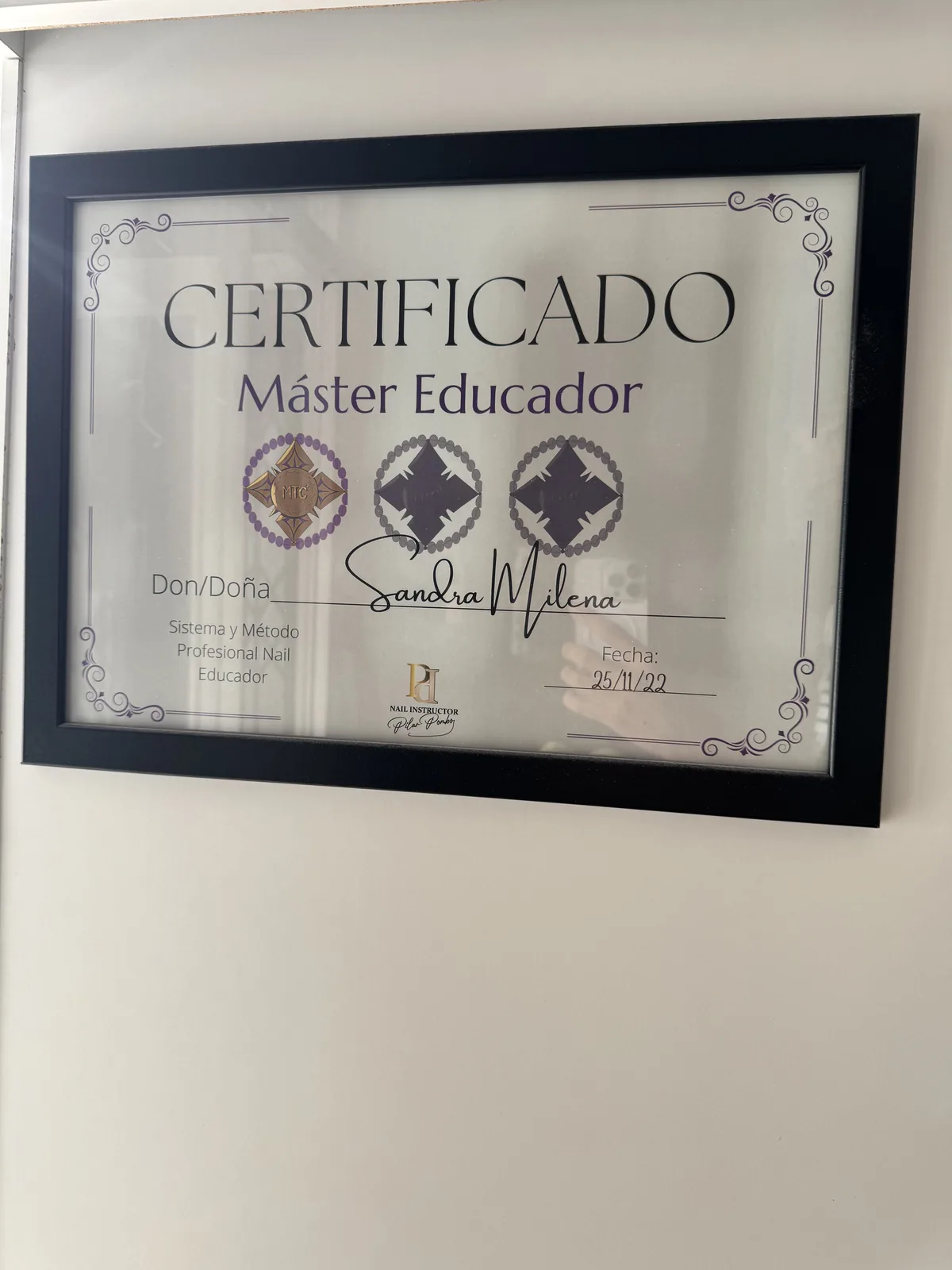 Diploma o premio de Sandra — 2