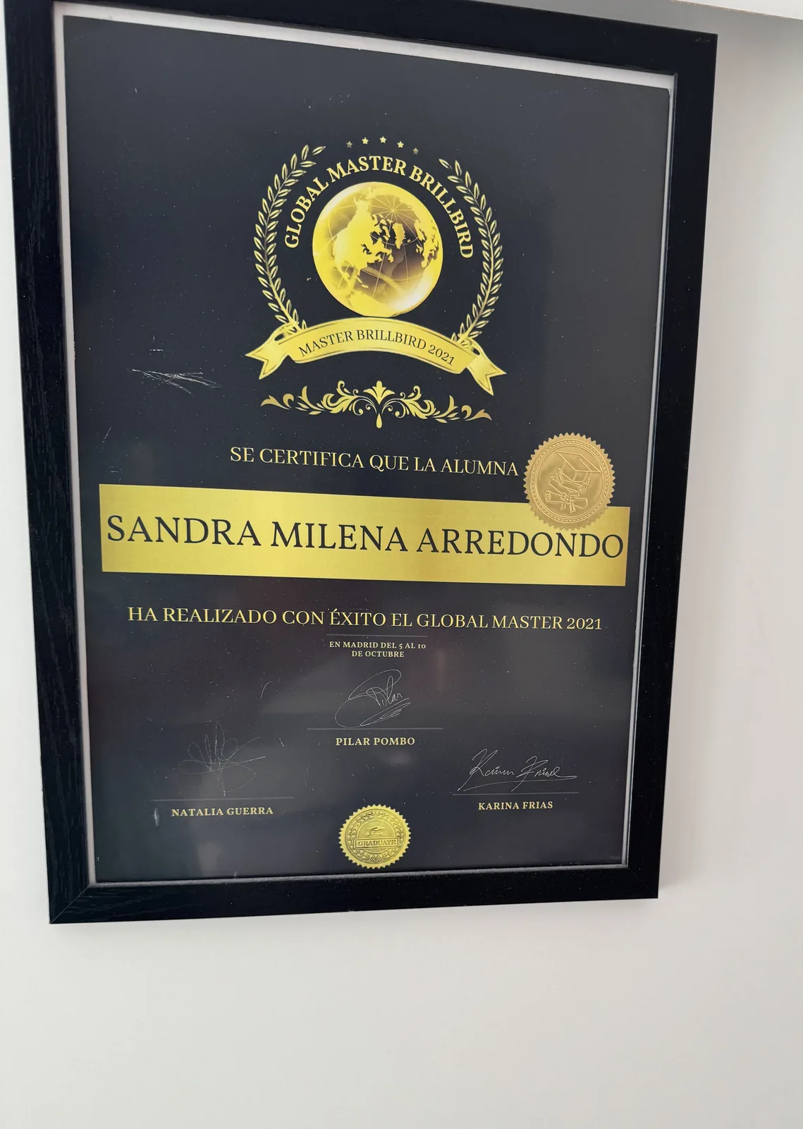 Diploma o premio de Sandra — 4